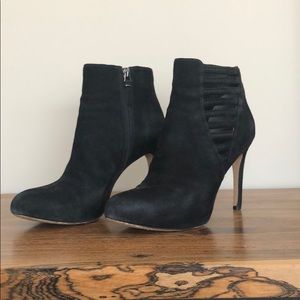 Via Spiga Black Suede High heeled Booties